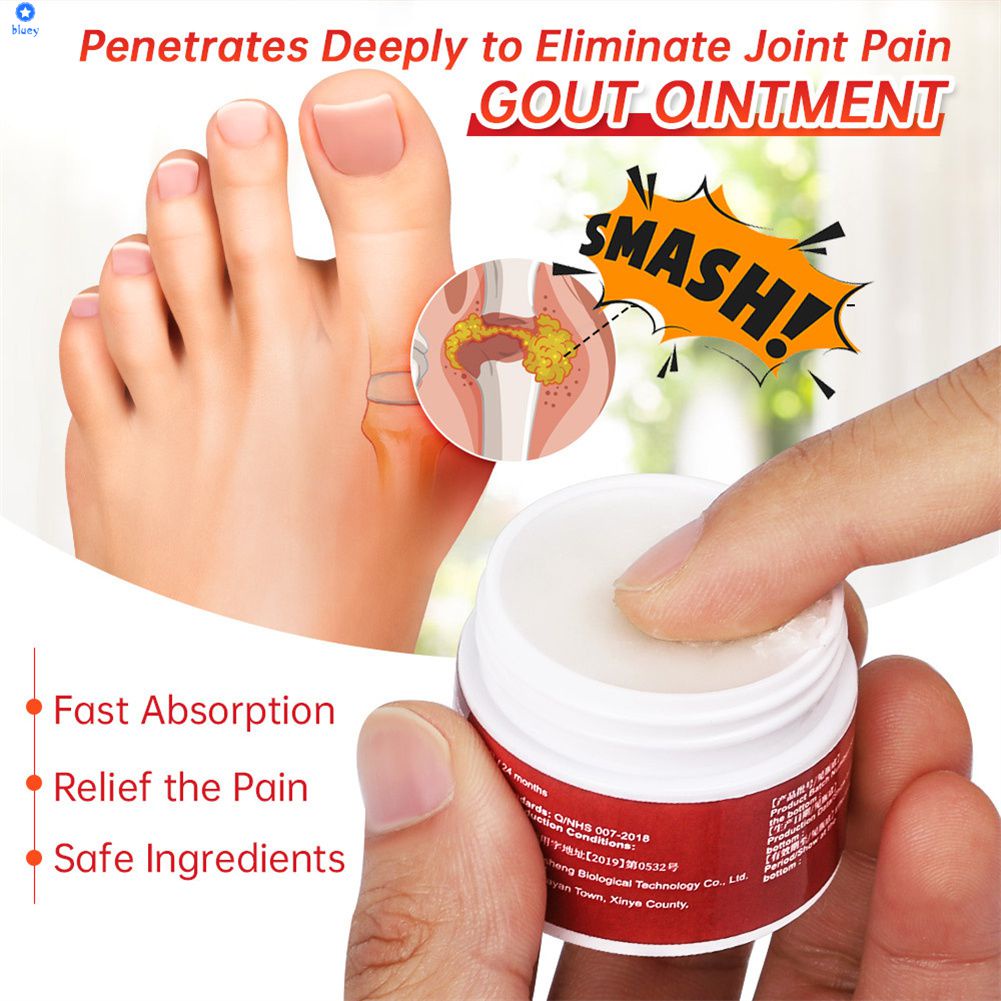 Sumifun Kem Trị Gút Khớp 3 Sản Phẩm Thuốc Mỡ Khớp Hallux Valgus Giảm Đau Viêm Khớp Thảo Dược Y Tế Bunion Chăm Sóc Sức Khỏe Bàn Chân 【Bluey】