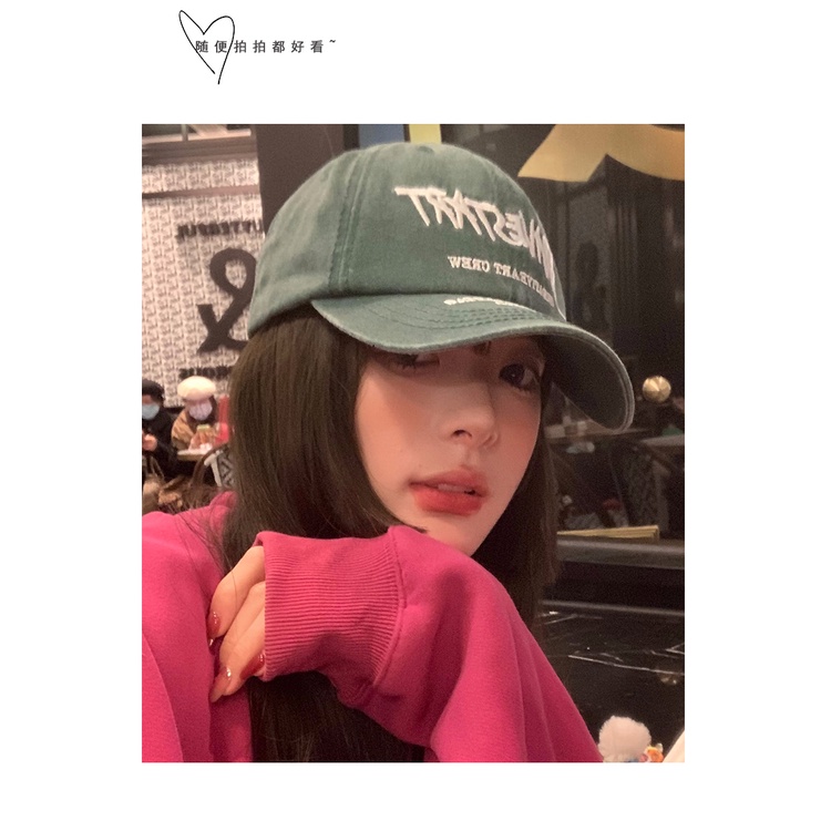 Mũ Lưỡi Trai Mềm Thêu Chữ Phong Cách Đường Phố Mới Cho Nữ