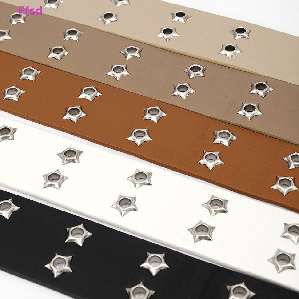 Thắt Lưng Da PU Đính Đinh Tán Đôi 105cm Phong Cách Punk Cá Tính Cho Nữ