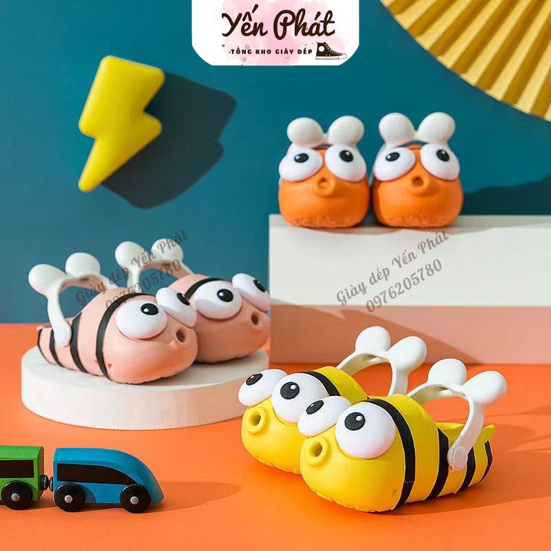 Dép EVA Chống Trượt Họa Tiết Chú Ong Hoạt Hình Thời Trang Mùa Hè Xinh Xắn Cho Bé Size 18-23 MS9015