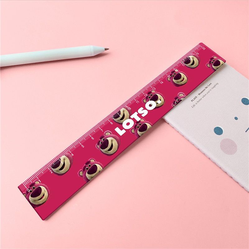 Thước Vẽ Acrylic Hình Gấu / Dâu Tây 15cm / 20cm Dễ Thương Cho Nữ Sinh