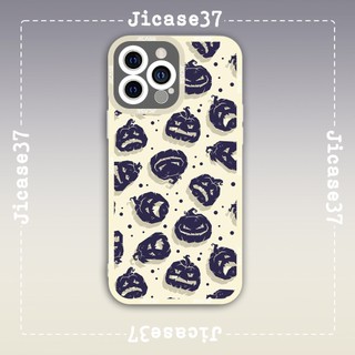 Ốp lưng iphone và samsung xiaomi oppo cạnh vuông Jicase Halloween Bí Ngô Ghost Pumpkin