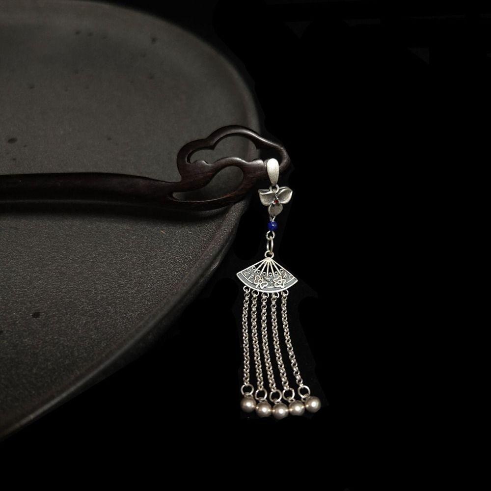 Trâm Cài Tóc Bằng Gỗ Phối Tua Rua Phong Cách Trung Hoa Cổ Điển Cho Nữ