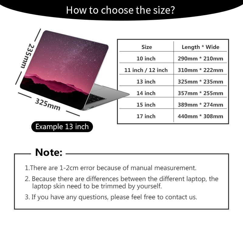 1 Miếng Dán Bảo Vệ laptop Bằng PVC Chống Trầy 10-17.3 inch