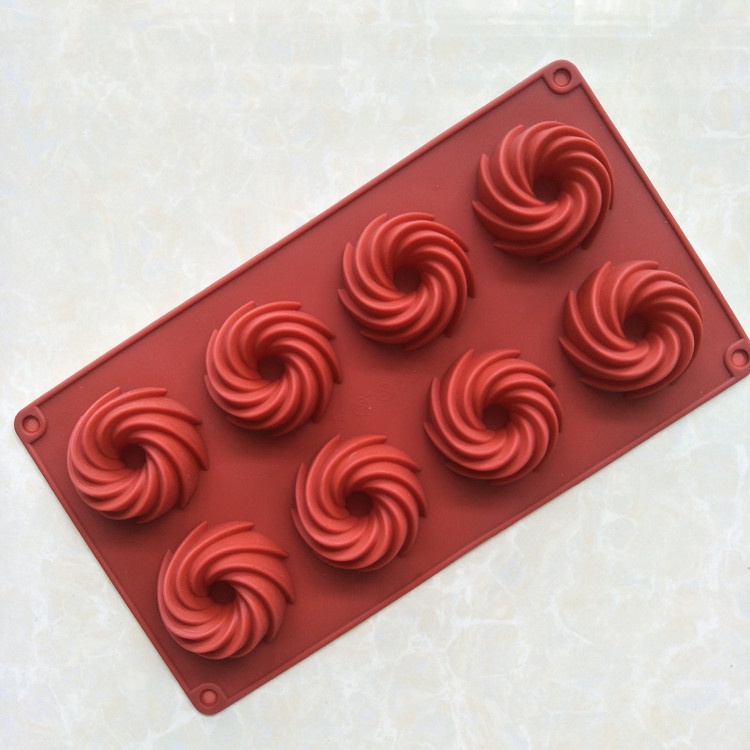 Khuôn Silicone 8 Ngăn Làm Bánh Tiện Lợi