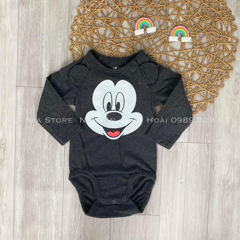 Bodychip HM Dài Tay Cotton Organnic Cho Bé Xuất Dư Xịn