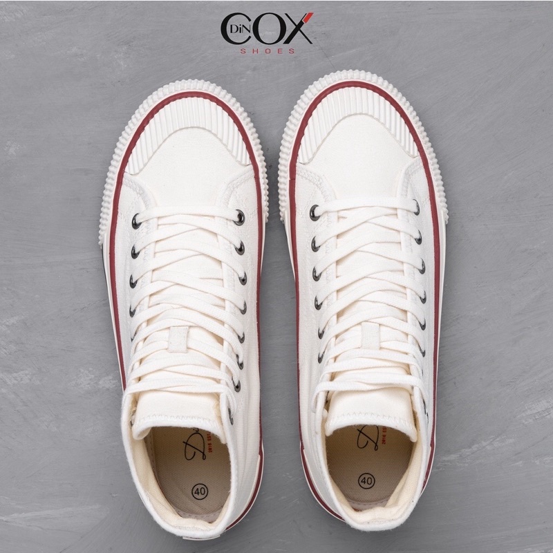 Giày Vải Cổ Cao 2hand Unisex DINCOX D21Hi White Phong Cách Ấn Tượng