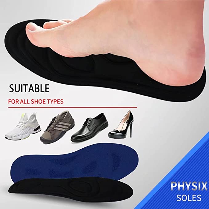2 miếng lót giày foam 3D mũi tròn Hickies lacing system dùng cho giày dép nam nữ giúp giảm đau, thoáng khí size 34-40