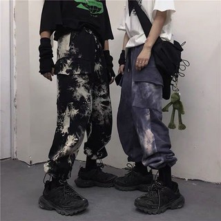 Quần ulzzang loang màu tối túi to - order 10 ngày