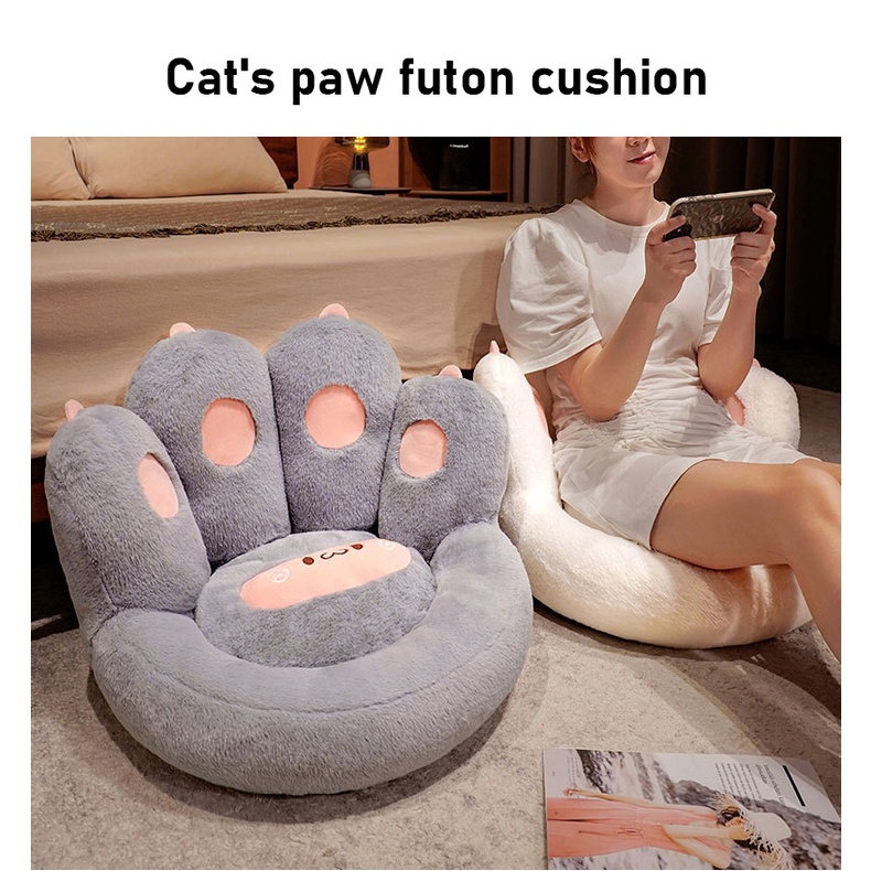 Munroe Đệm Ngồi Dày Dặn Mềm Mại Hình Móng Vuốt Mèo Dễ Thương Dành Cho Văn Phòng / Phòng Khách