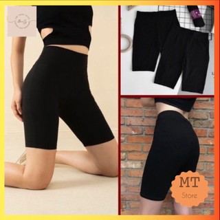 Quần legging ngố đùi lửng biker Rainbow Thái Lan chất Umi co giãn