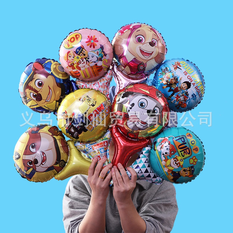 Bong Bóng Lá Nhôm Cầm Tay Họa Tiết Hoạt Hình Dành Cho Người Lớn Và Trẻ Em
