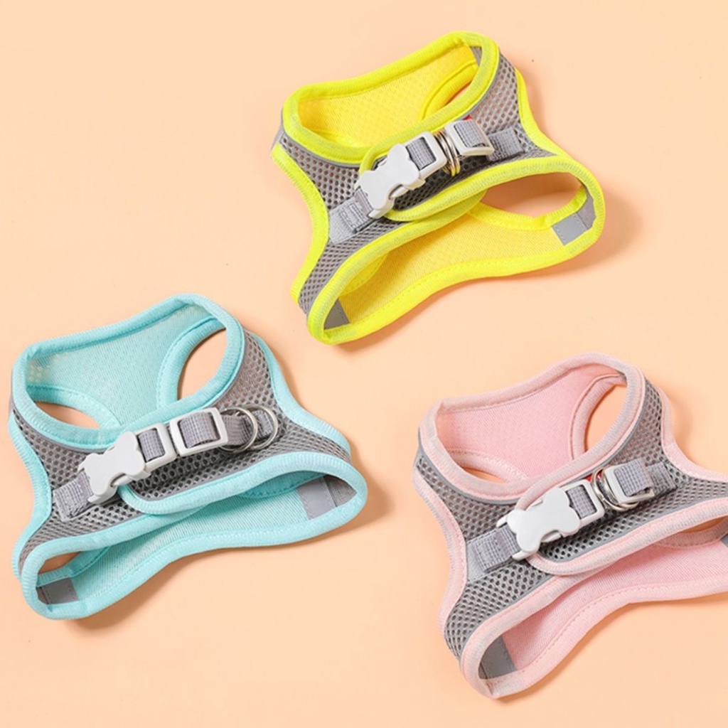 Elsabell Dây Đeo Ngực Cho Thú Cưng Lưới Thoáng Khí Có Thể Điều Chỉnh Loại Áo Phản Quang Đai Chó Lớn Trung Bình
