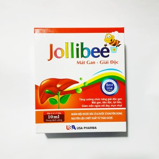 Siro Mát Gan Trẻ Em - Hết Dị Ứng, Mẩn Ngứa Nổi Mề Đay, Nhiệt Miệng - Jollibee Mát Gan Giải Độc - Hộp 20 Ống