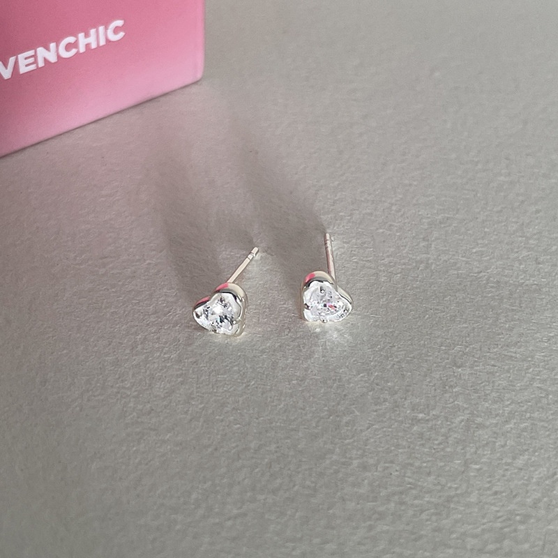 Huyên tai nữ trái tim đính đá nhiều màu bông tai tim mẫu mơí cao cấpK