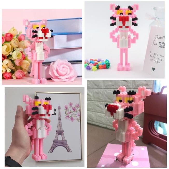 Bộ Lắp Ráp Mô Hình Các Nhân Vật Đồ Chơi Lắp Mô Hình 3D Báo Hồng Đáng Yêu Tinh Nghịch