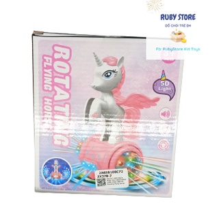 NGỰA PONY TRƯỢT VÁN, CÓ ĐÈN LED 5D VÀ NHẠC SÔI ĐỘNG
