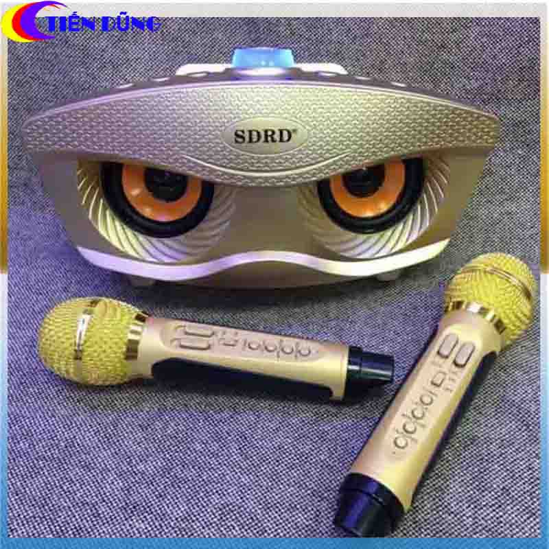 Loa Karaoke Bluetooth SD 306 Kiểu Dáng Cú Mèo Tặng Kèm 2 Micro