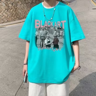 Áo Thun Mùa Hè 2023 Tay Ngắn Dáng Rộng In Họa Tiết Phong Cách Hip hop Hong Kong Cho Nam Và Nữ