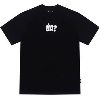 Áo thun cotton phát ra tiếng ỦA hai màu trắng đen phom rộng unisex cho nam nữ