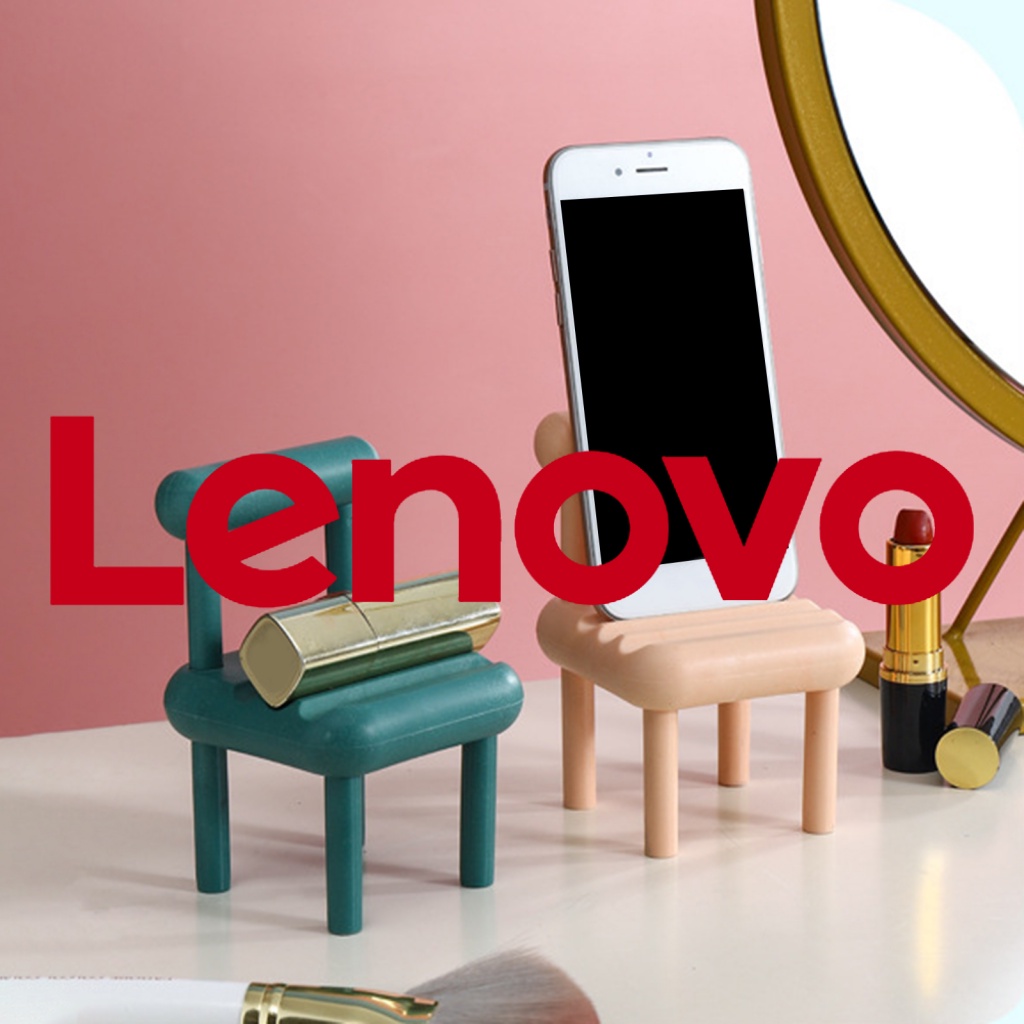 Giá đỡ điện thoại di động LENOVO kiểu dáng ghế mini ba rãnh không bị phai màu trang trí bàn làm việc