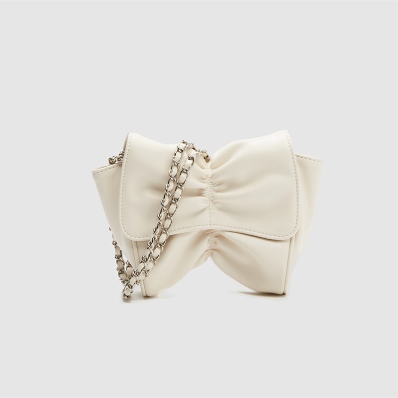Túi Đeo Vai Đính Nơ Dây Xích Thời Trang Cho Nữ