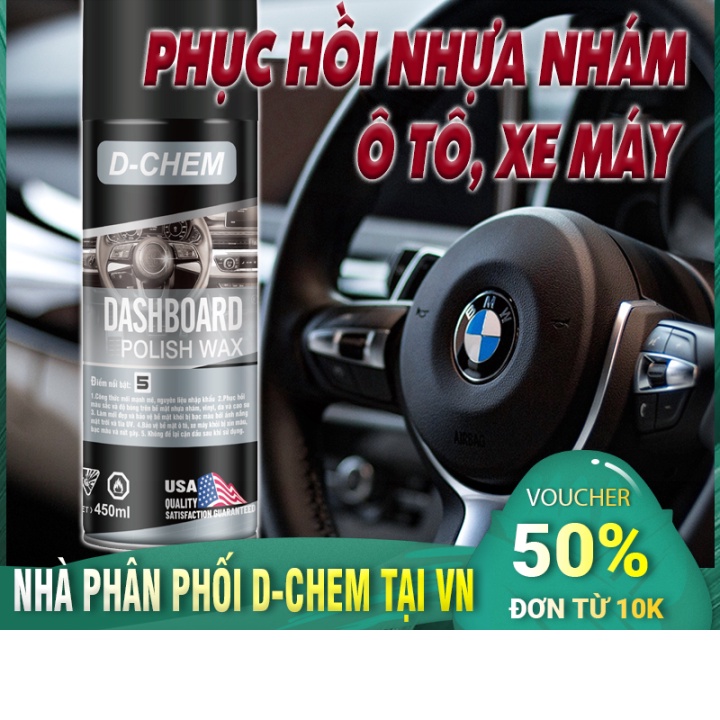 Phục Hồi Nhựa Nhám, Dưỡng Nhựa Nhám, Phục Hồi Nhựa Đen D-Chem Cho Ô Tô Xe Máy (chiết)
