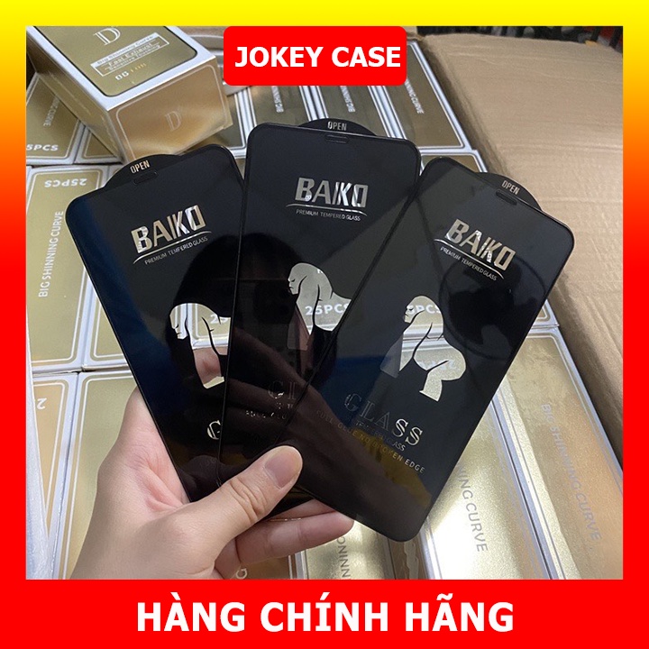 Kính cường lực iphone baiko siêu cứng full màn 6/6plus/6splus/7/7plus/8/8plus/x/xr/xs/11/12/13/14/promax