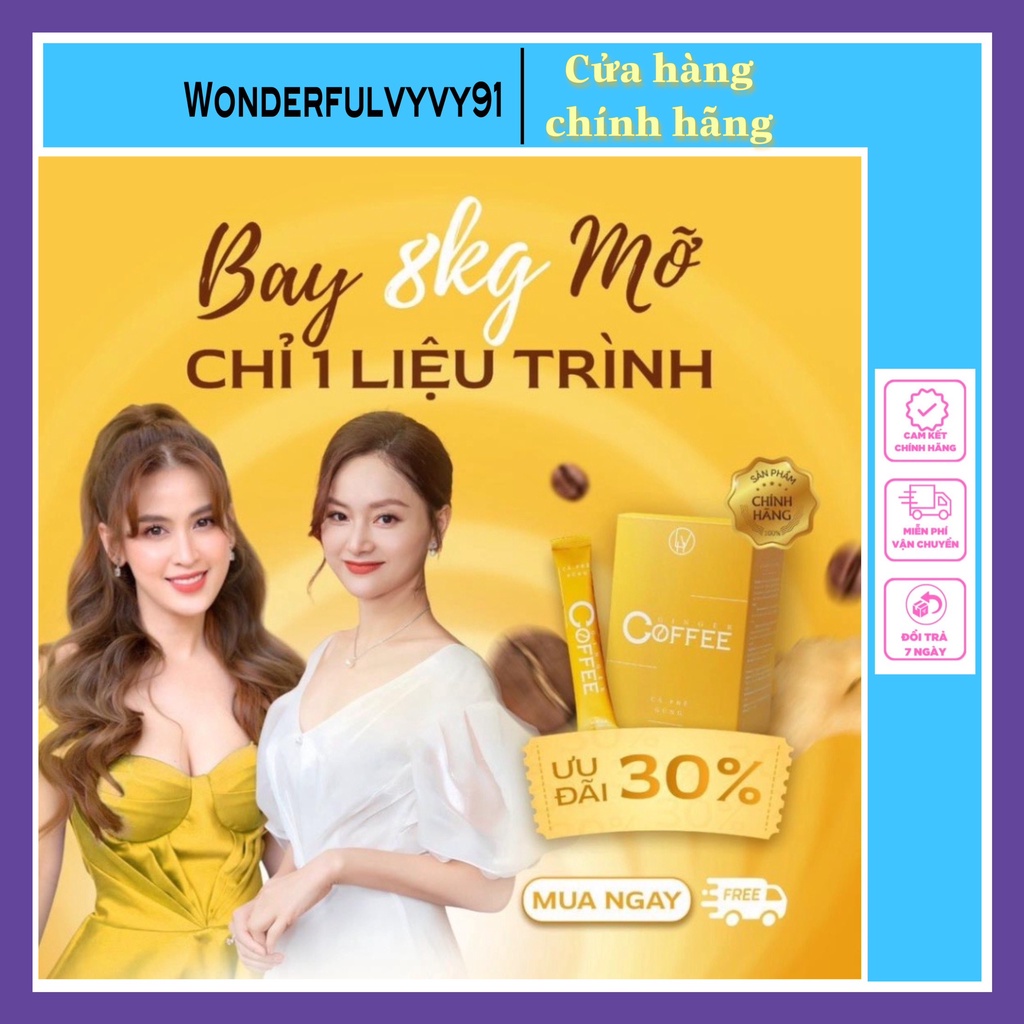 (CHÍNH HÃNG)Cà Phê Gừng Giảm Cân - Ginger Coffee Chính Hãng,1 Hộp 20 gói Siêu Giảm Mỡ