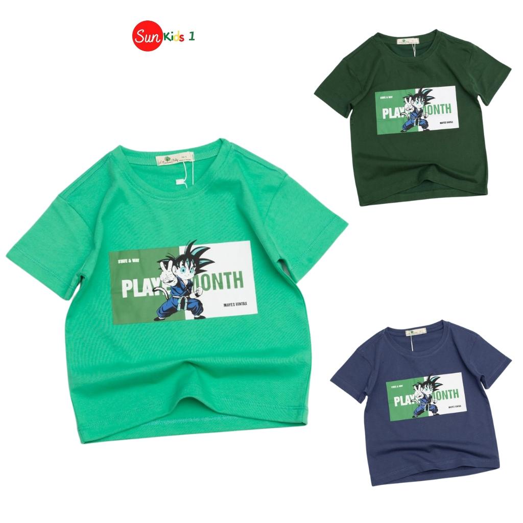 Áo thun bé trai size 1-7 tuổi, áo phông cho bé trai chất cotton nhiều màu, size 1-7 tuổi - SUNKIDS1
