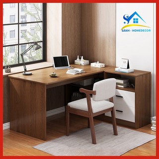Bàn học gỗ An Cường phủ Melamine dày 18mm SBH16, bàn học sinh văn phòng kèm hộc kéo đa năng