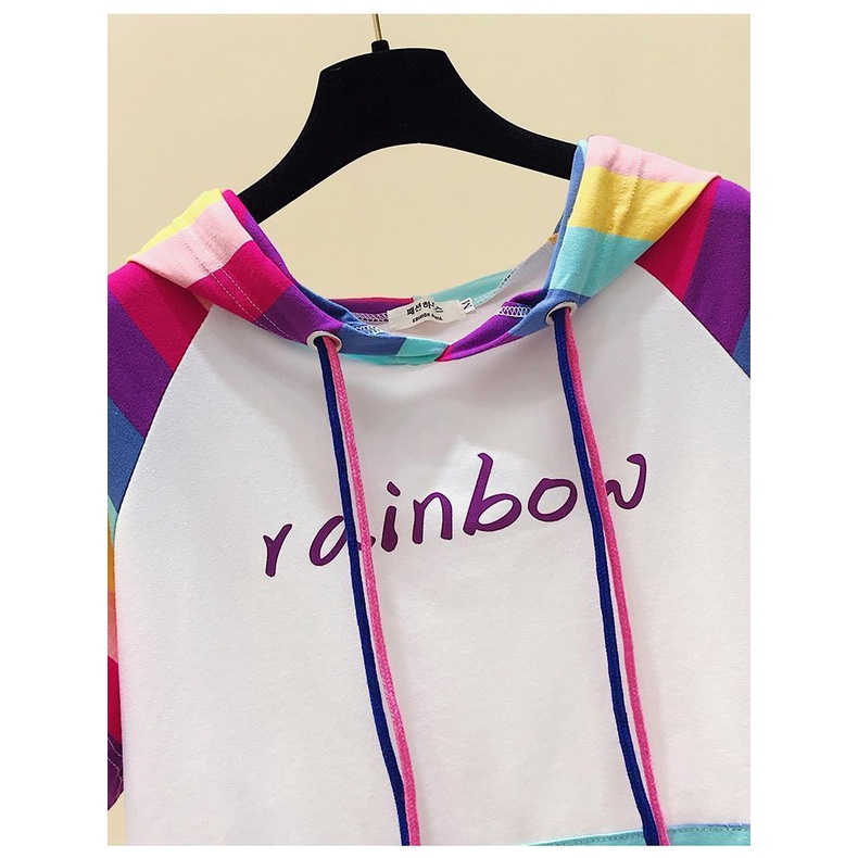 Áo Thun Tay Ngắn Có Mũ Trùm Đầu Phong Cách Hàn Quốc Dành Cho Nữ