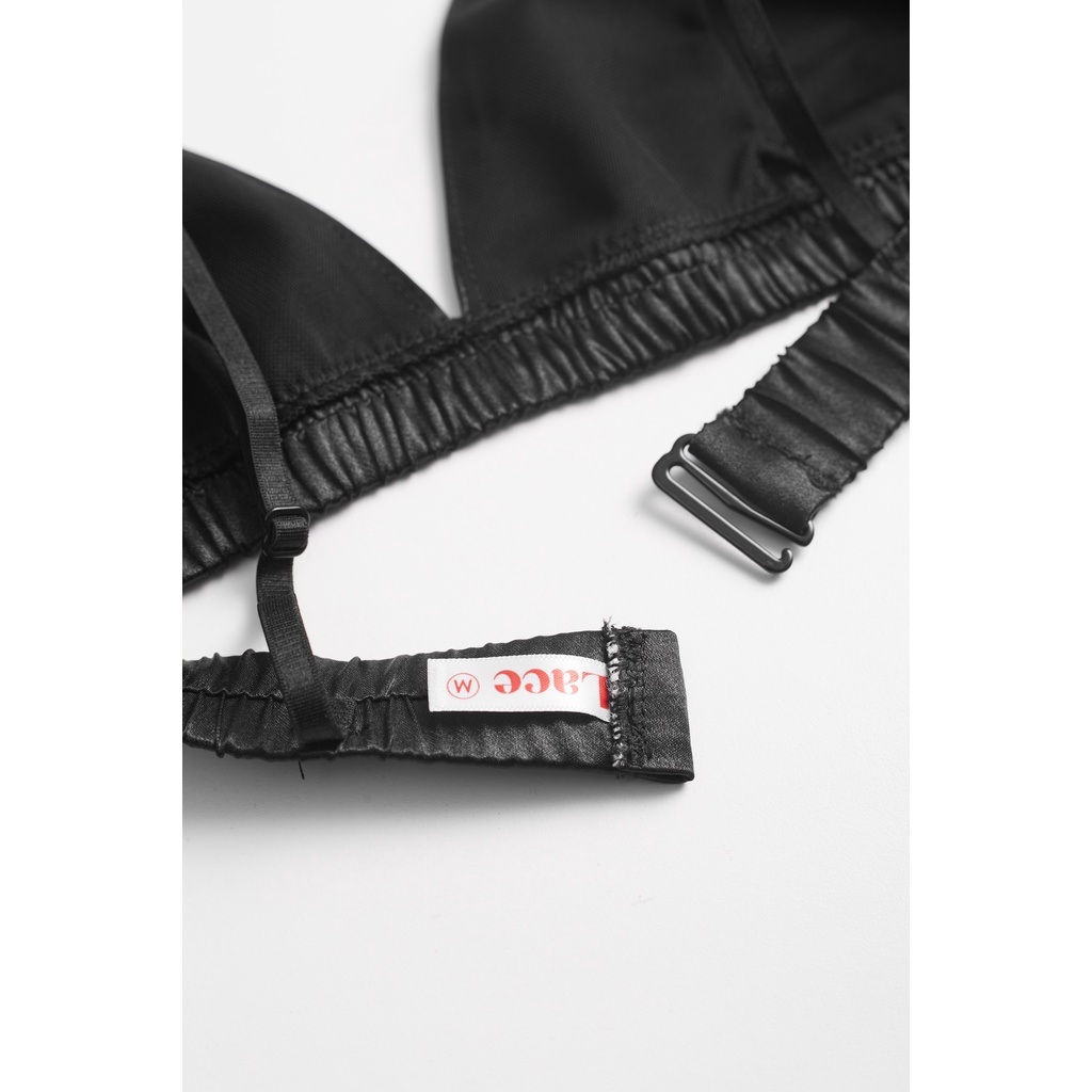 Áo lót Satin Đen kèm đệm mỏng Lace.thelabel | BigBuy360 - bigbuy360.vn