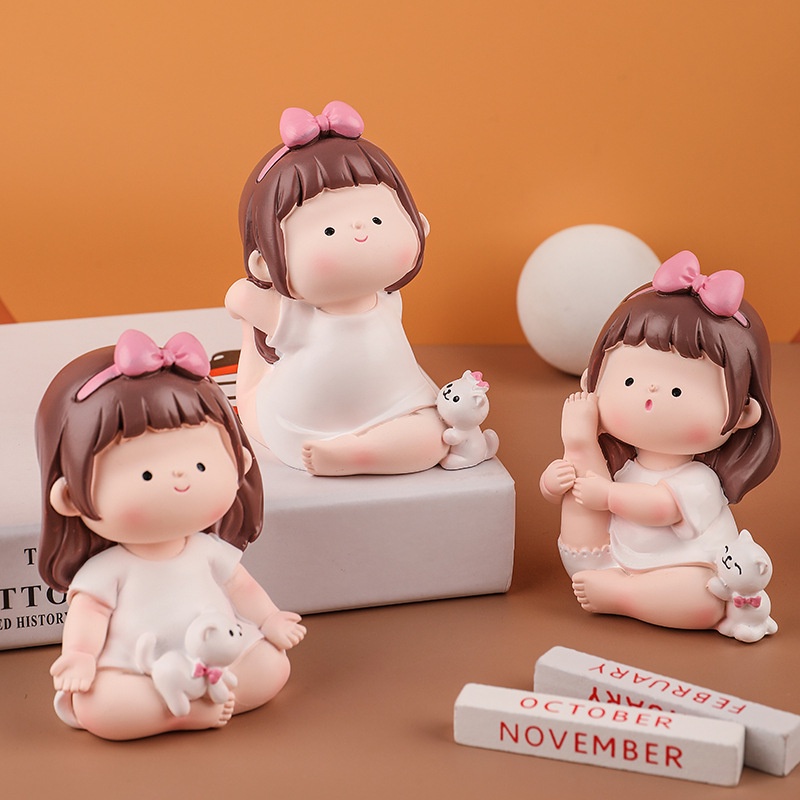 Cô Gái Tập yoga Nhỏ Dễ Thương Để Bàn Trang Trí Nội Thất Xe Hơi