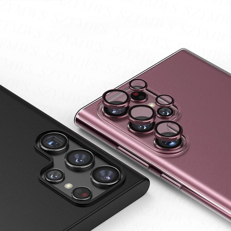 Set 5 Vòng Kim Loại Bảo Vệ Ống Kính Máy Ảnh Cho Điện Thoại Samsung Galaxy S23 S22 Ultra S23 Plus