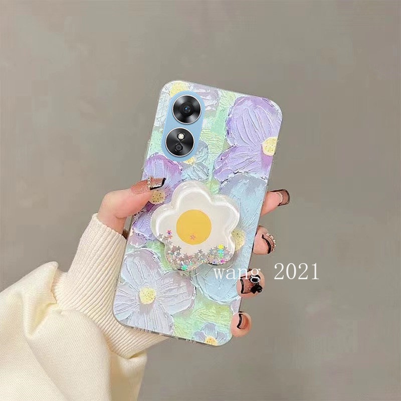 Ốp Điện Thoại Silicone Mềm Tranh Sơn Dầu Có Giá Đỡ Cho OPPO Reno8 T A78 5G 4G Reno 8 8T Reno8T 2023