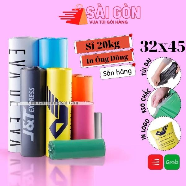 Túi gói hàng niêm phong 32x45 loại TIẾT KIỆM có sẵn keo dán tự dính cuộn 1kg