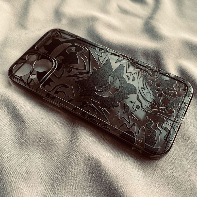 Ốp Điện Thoại Silicon Dẻo In Hình Gengar Hoạt Hình Cho iPhone 13 / 14 Promax 12 / 11 XR XS 7 / 8P P7QX