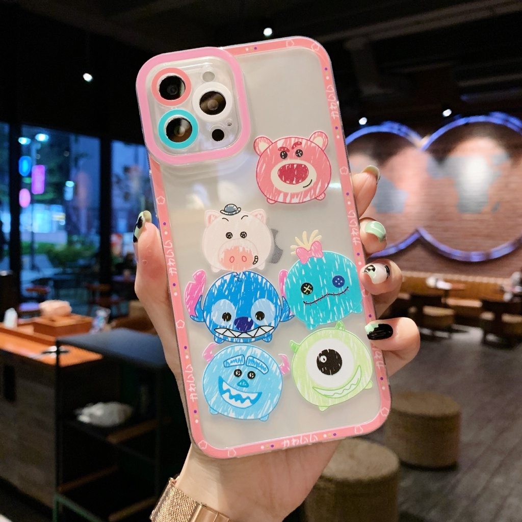 Ốp Lưng Dẻo Dành Cho Iphone Viền Vuông Chất Liệu TPU Dẻo In Hình Ngộ Nghĩnh Dễ Thương