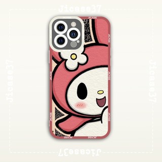 Ốp lưng iphone samsung xiaomi oppo cạnh vuông Jicase JMcase Thỏ Trắng White Rabbit Hoạt Hình Cute