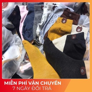COMBO 10 Đôi Tất Gấu Cổ Ngắn (kèm túi)