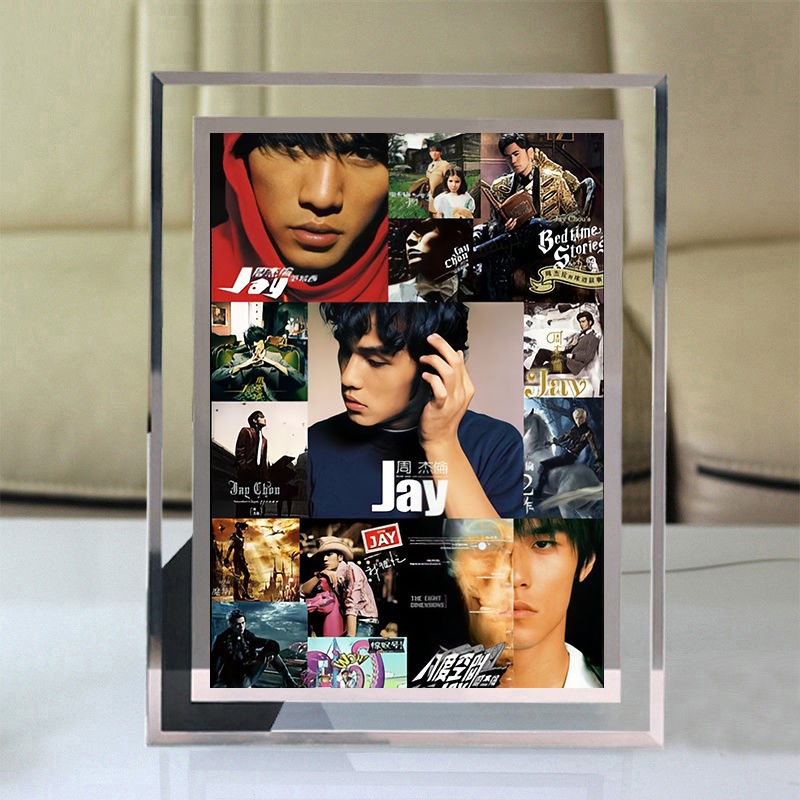 JayCn Jay Chou Lưu Niệm Album Poster Sáng Tạo Khung Ảnh Sinh Nhật Tùy Chỉnh Bộ Bàn Làm Việc Xung Qua