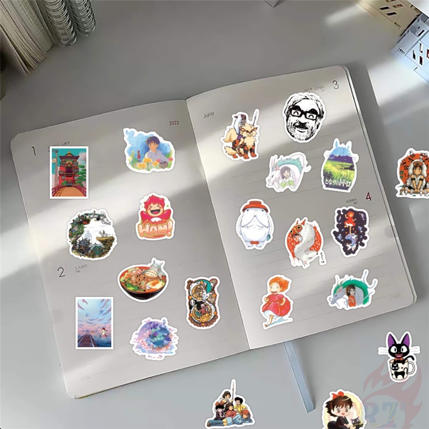 ❉ Miếng Dán Hình Anime Miyazaki Hayao Xinh Xắn ❉ Bộ 55 Sticker Chống Thấm Nước Họa Tiết Doodle Hợp Thời Trang