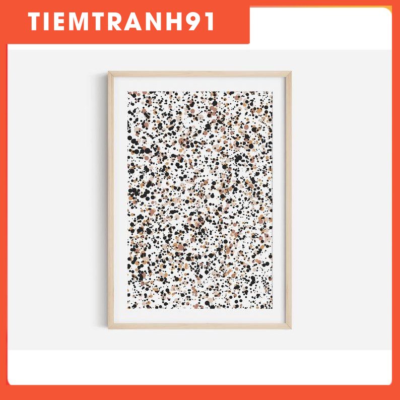 Tranh treo tường | Tranh nghệ thuật trừu tượng - Black Abstract Art Print, Splatter Abstract Art, Ga