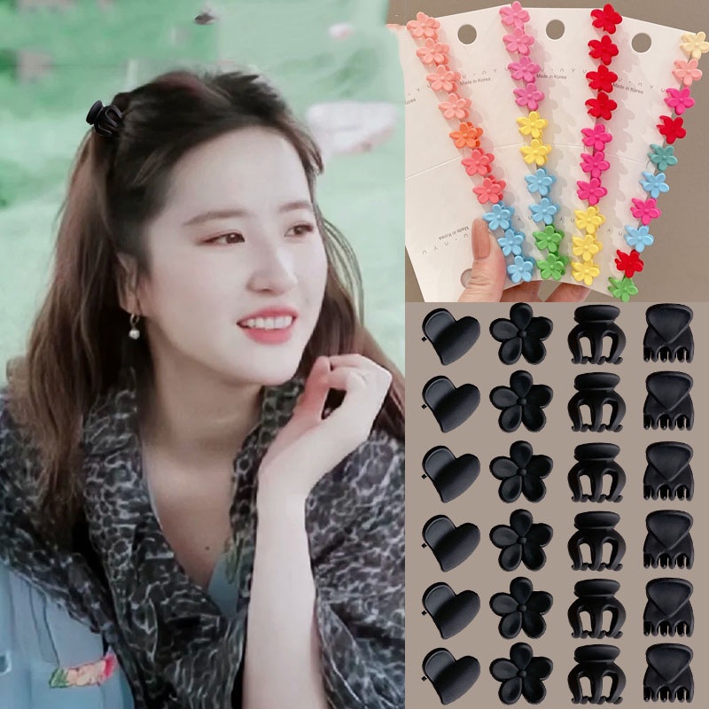 Kẹp Tóc Hình Bông Hoa Mini Dễ Thương Phong Cách Hàn Quốc