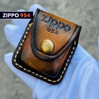 [Zippo 954] Bao Da Zippo Da Thật Cao Cấp