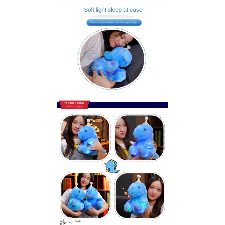 Thú Nhồi Bông Hình Khủng Long Phát Sáng Dễ Thương