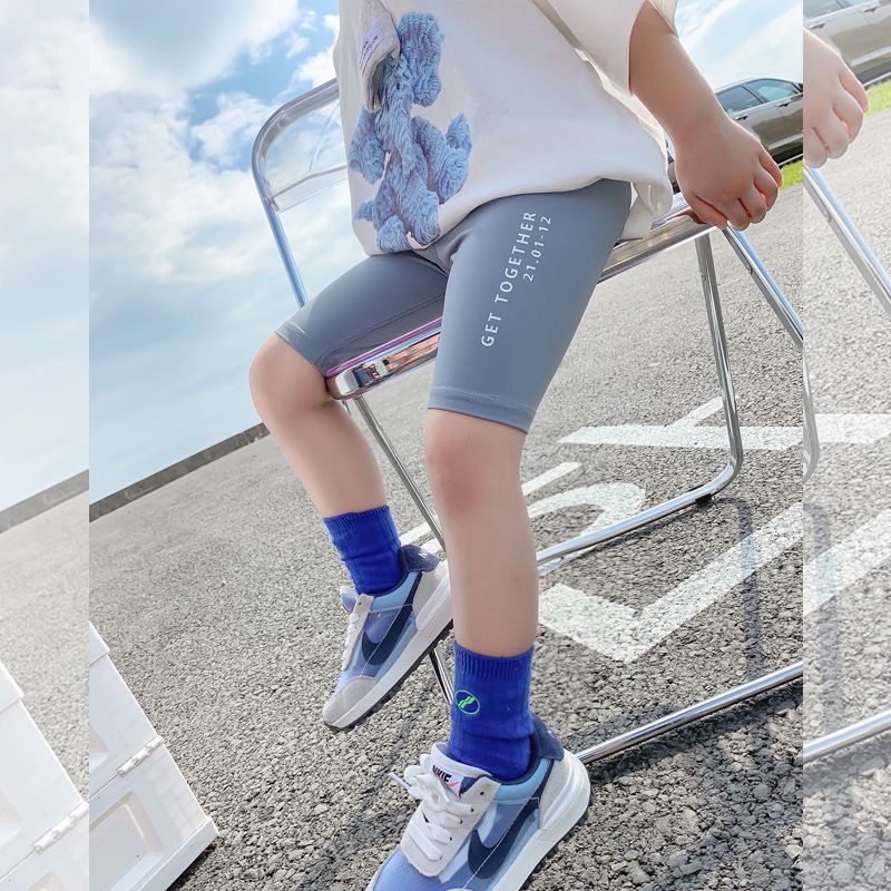Quần Legging Mỏng Họa Tiết Cá Mập Thời Trang Mùa Hè Cho Bé Gái