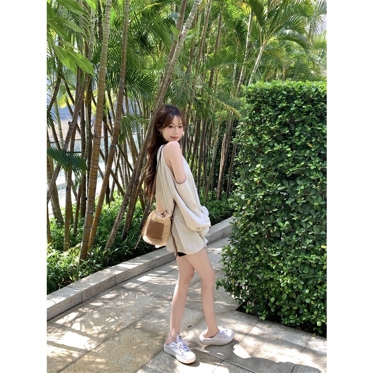 Áo Kiểu Trễ Vai Dáng Rộng Thời Trang Mùa Hè Hàng Mới Dành Cho Bạn Nữ