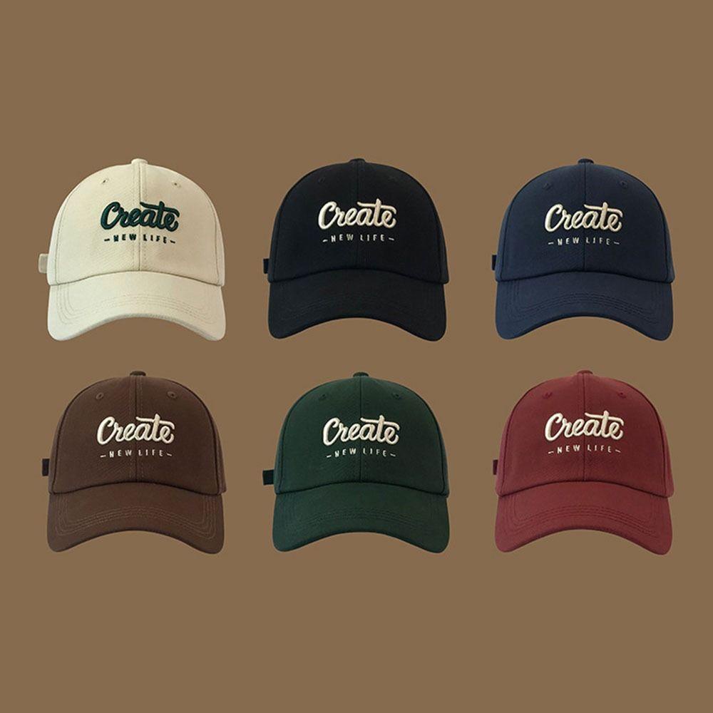 Mũ Lưỡi Trai Thêu Chữ Đơn Giản Phong Cách Hàn Quốc Cho Nữ